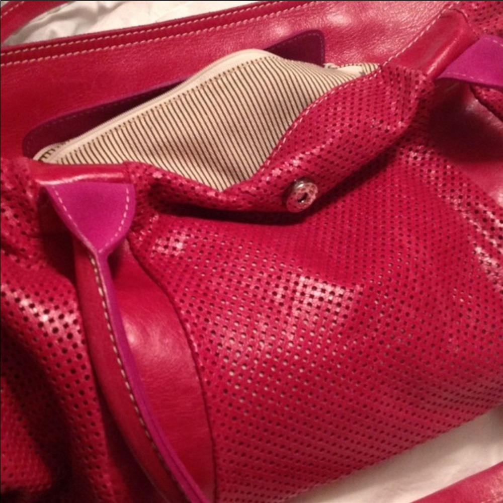 Pink perforated bag